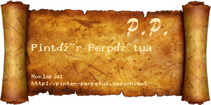 Pintér Perpétua névjegykártya